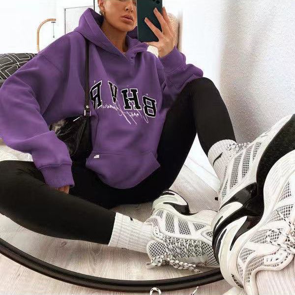 Oversized Letters Printed Designer Hoodies For Women