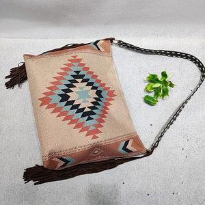 Bohemian Wave Colors Beach Wayuu Tote Mochila Canvas Bags