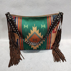 Bohemian Wave Colors Beach Wayuu Tote Mochila Canvas Bags