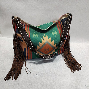 Bohemian Wave Colors Beach Wayuu Tote Mochila Canvas Bags