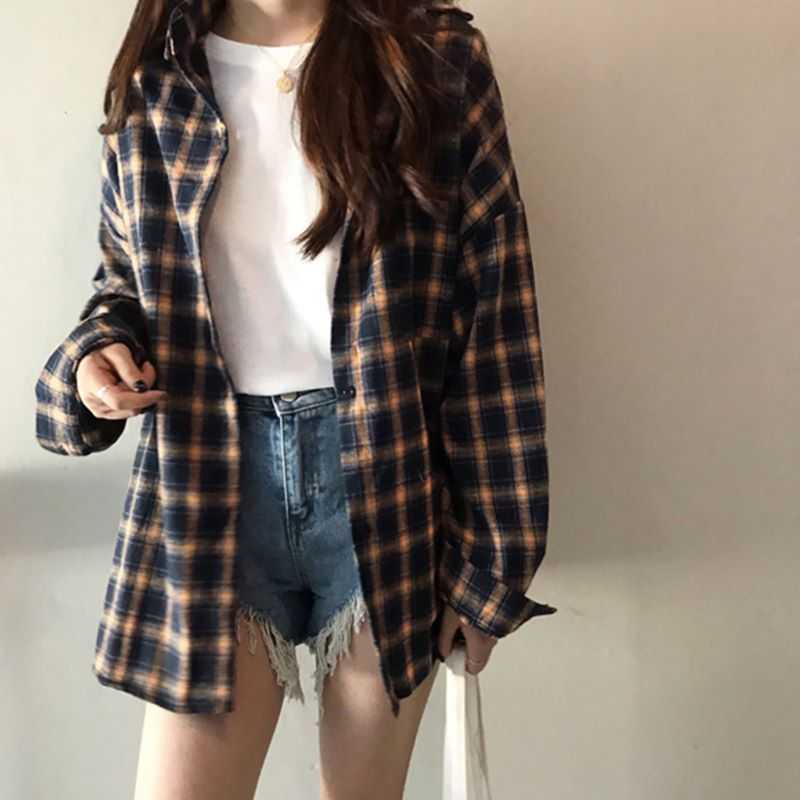 Plaid Tie Dye Color Block Checkered Flannel Shirts