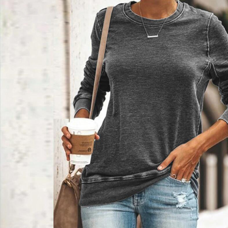 Sporty Women's Casual Crew Neck Sweatshirts