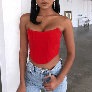 Waist Training Corset Bustier Tops Strapless