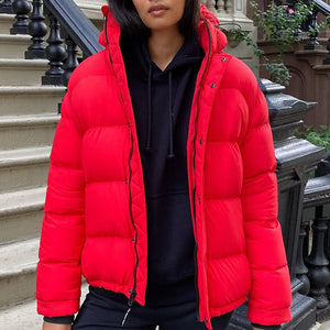 Warm Super Puffy Goose Down Puffer Jacket Quilted
