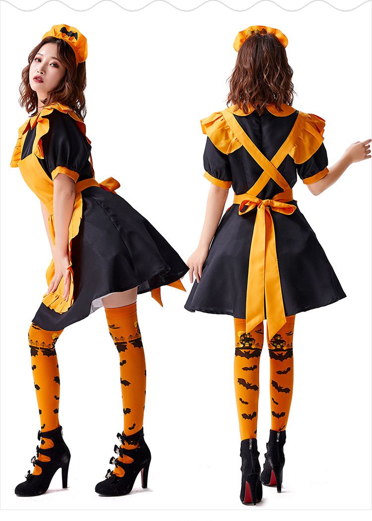 Dark Love Halloween Pumpkin Maid Lolita Dress