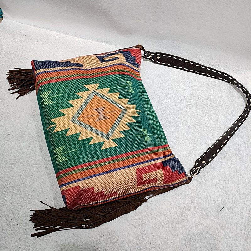 Bohemian Wave Colors Beach Wayuu Tote Mochila Canvas Bags
