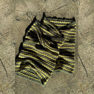 Rainbow Stripes Crinkle Smocked Cut Out Twisted Strapless Top Longline Bandeau