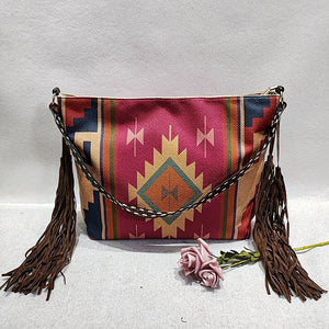 Bohemian Wave Colors Beach Wayuu Tote Mochila Canvas Bags