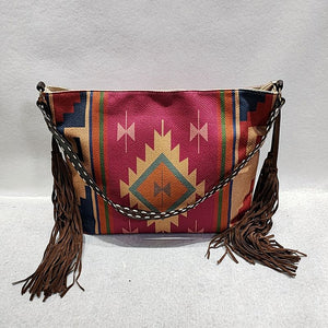 Bohemian Wave Colors Beach Wayuu Tote Mochila Canvas Bags