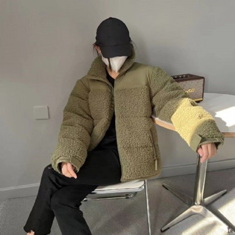 Oversized Bomber High Pile Sherpa Puffer Winter Padded Jacket