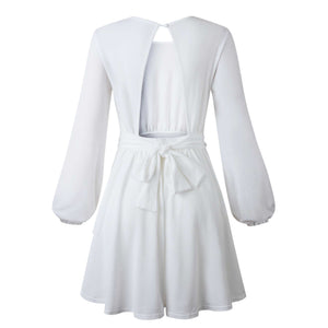 Tiered Ruffled Short Knit Sweater Dress
