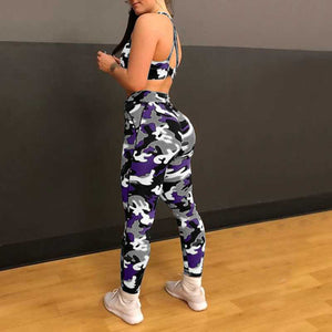 Butt Lift Camflouge Prints Gym Trousers Sports Yoga Pants