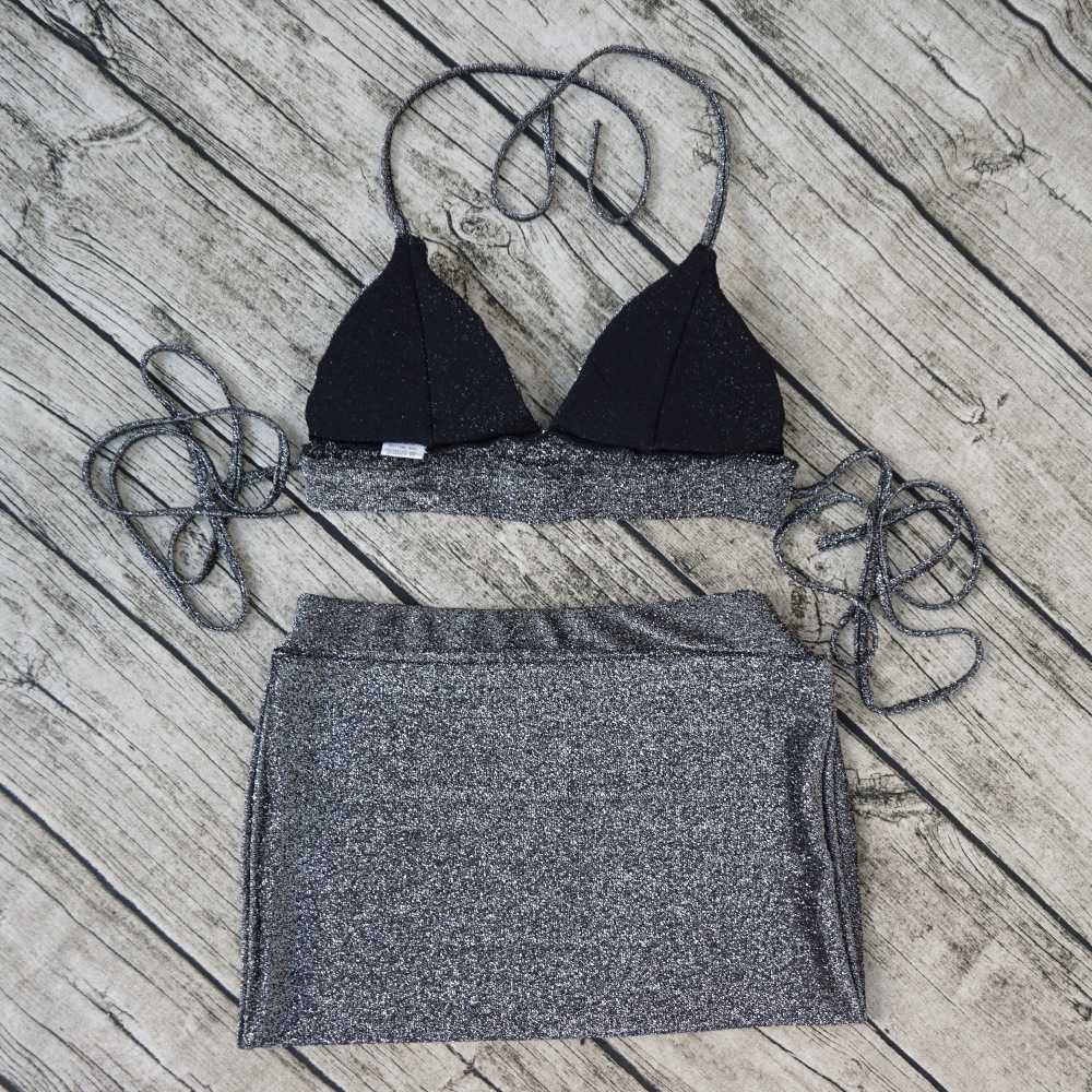 Two Piece Cami Bodycon Dress High Waisted