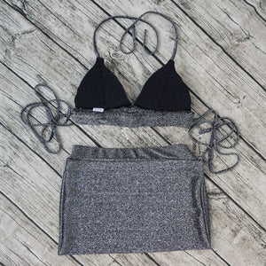 Two Piece Cami Bodycon Dress High Waisted