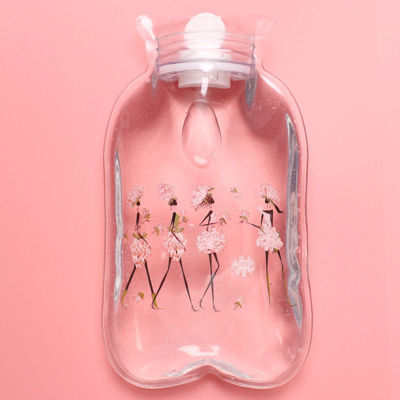 Cute Flamingo Transparent Small Rubber Hot Water Bottle Bag
