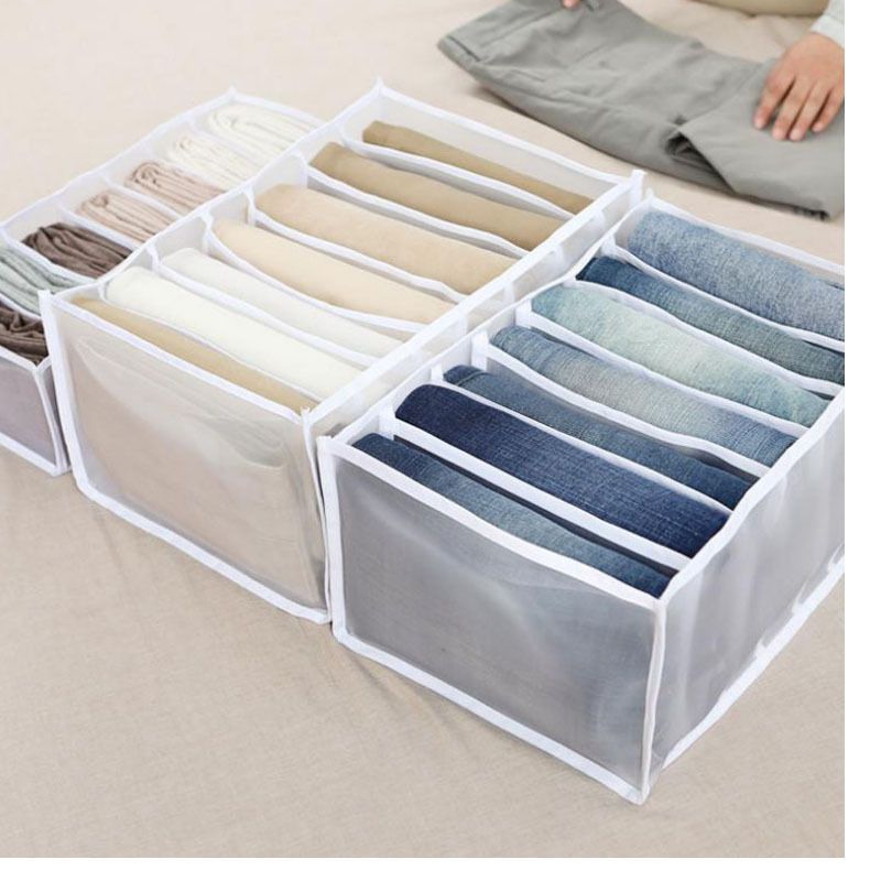 Pants Closet Organizer With Compartments Cabinet Drawers Divider Grid Storage Box