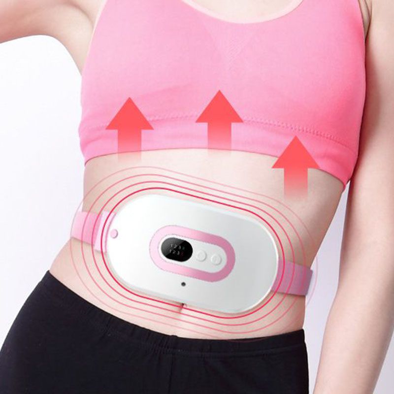 Period Menstruation Tummy Massager For Cramps Vibrate Heating Pad