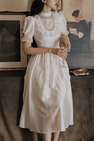 Vintage Fairytale White Lace Ruffle Sweet Lolita Dress
