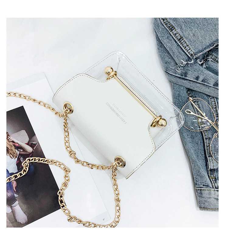 Embrossed Faux Leather Block Clear Handbags For Women