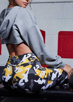 Butt Lift Camflouge Prints Gym Trousers Sports Yoga Pants