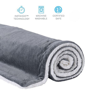 Soft Fleece Heated Blanket 3 Heat Electric Blanket Throw Bedsure