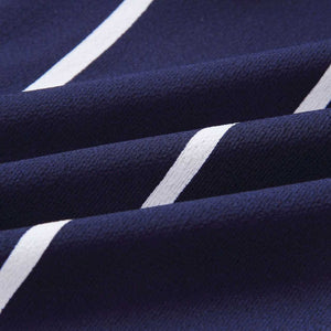 Slimming Belted Tie Waist High Neck Striped Jumpsuit Shorts