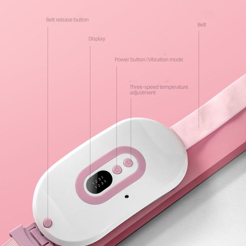 Period Menstruation Tummy Massager For Cramps Vibrate Heating Pad sunifty