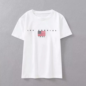 College USA Flag Tee Shirt For Teens