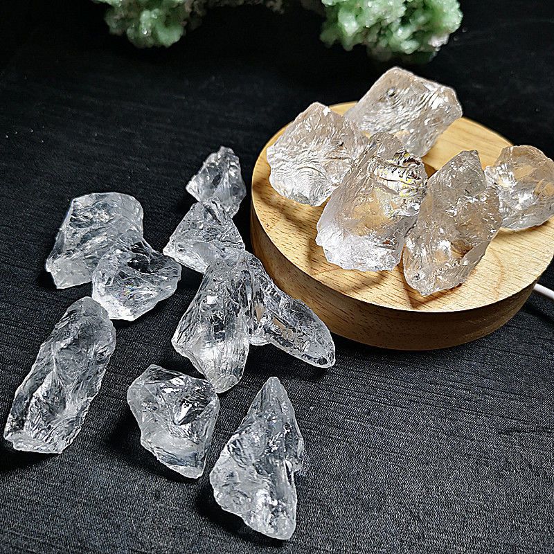 Aura Natural Raw Clear Quartz Crystal Point