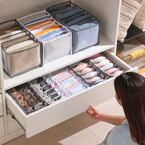 Pants Closet Organizer With Compartments Cabinet Drawers Divider Grid Storage Box