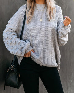 Big Baggy Ballon Sleeve Chunky Knitted Jumper Sweater