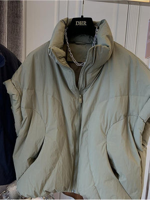 Oversized Puffy Sleeveless Puffer Jacket Winter Vest Outerwear Gilets