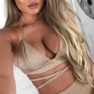 Two Piece Cami Bodycon Dress High Waisted