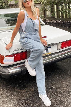 Wardrobe Basics Ripped Denim Romper Shorts Jean overalls