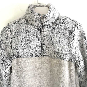 Two Toned Fuzzy Sherpa Fleece Pullover – sunifty