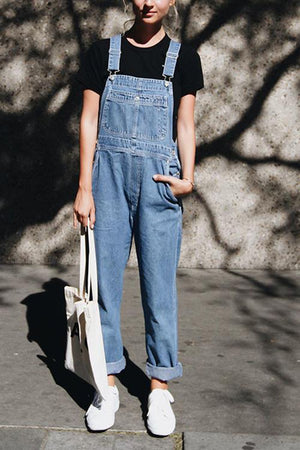 Wardrobe Basics Ripped Denim Romper Shorts Jean overalls