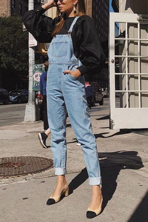 Wardrobe Basics Ripped Denim Romper Shorts Jean overalls