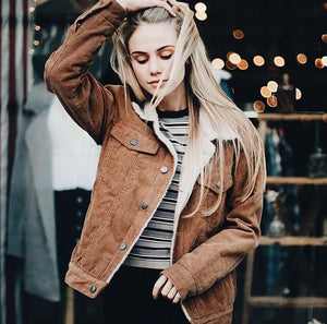 Sheepskin outlet corduroy jacket