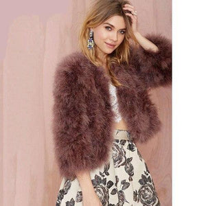 Feather jacket womens hotsell