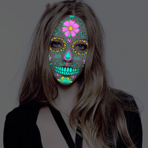 Gothic Halloween Cosplay Luminous Funny Tattoo Face Sticker