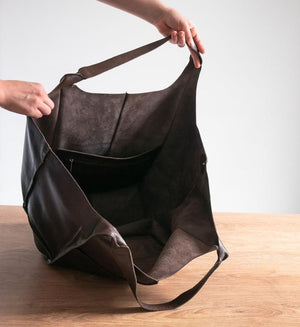 Brown Leather Womens Tote Bags School Handbags