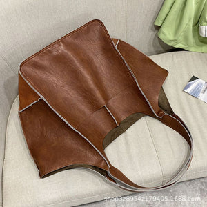 Brown Leather Womens Tote Bags School Handbags
