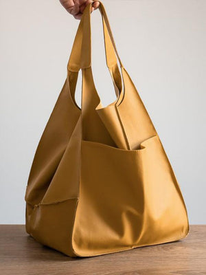 Brown Leather Womens Tote Bags School Handbags
