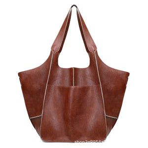 Brown Leather Womens Tote Bags School Handbags