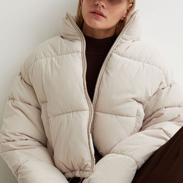 High Collar Oversized Puffy Puffer Bomber Jacket Padded