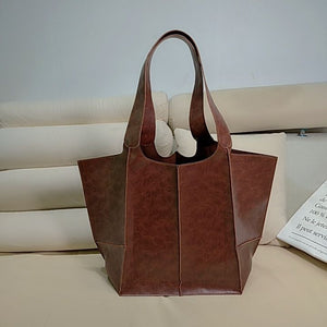Brown Leather Womens Tote Bags School Handbags