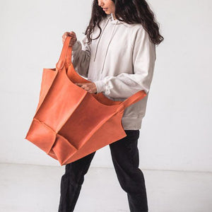 Brown Leather Womens Tote Bags School Handbags