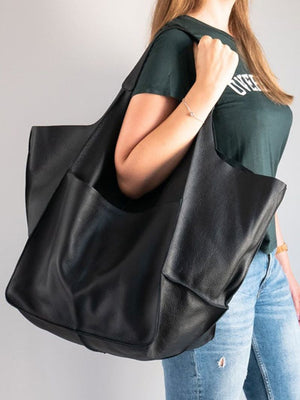 Brown Leather Womens Tote Bags School Handbags