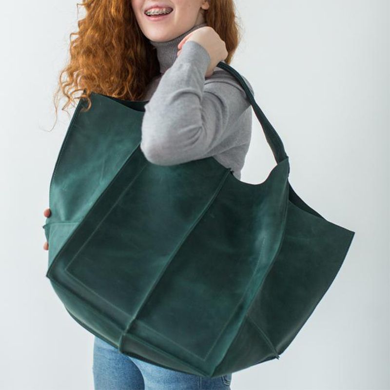 Brown Leather Womens Tote Bags School Handbags