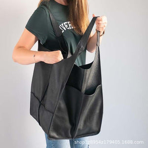 Women Large Black Tote Bag For School Ladies Shoulder Bag Hobo